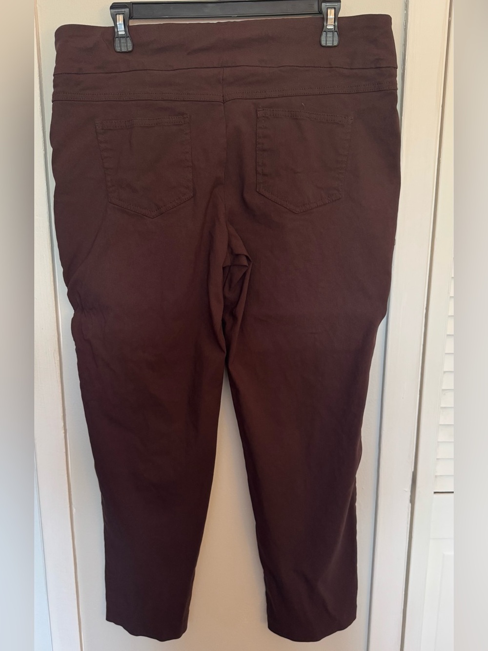 🚫🚫SOLD! Ruby Rd. Dark Brown Stretch Pull-On Pants - Picture 2 of 3